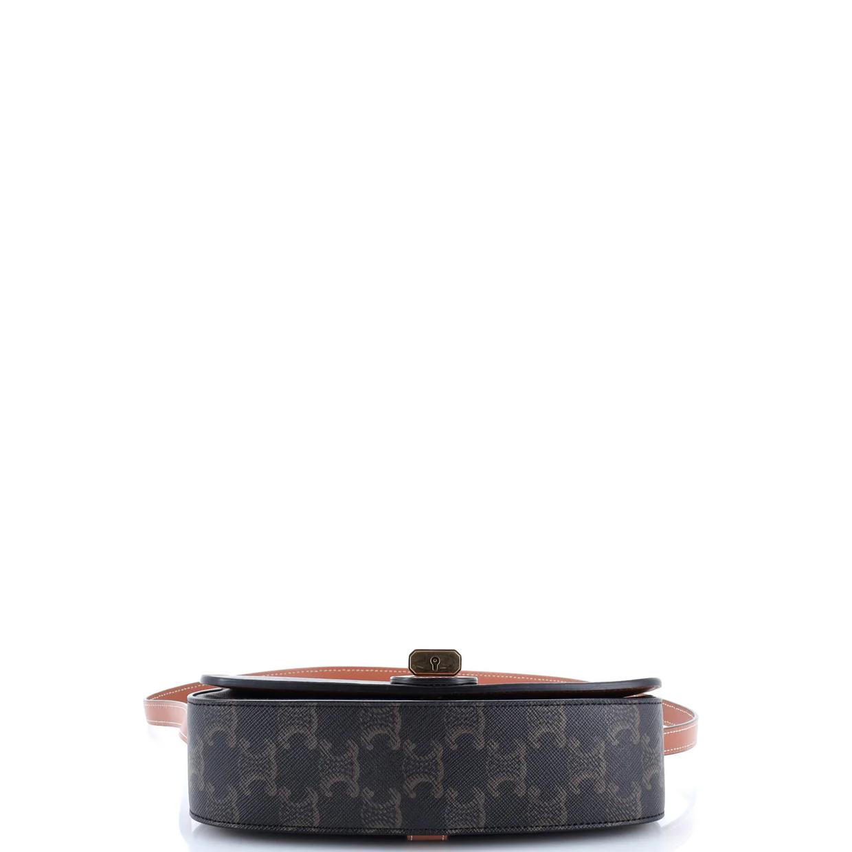 Tabou Clutch with Strap Triomphe Coated Canvas - Deep Luxury