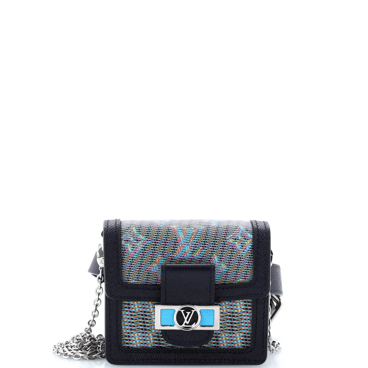 Dauphine Shoulder Bag Damier Monogram LV Pop Canvas Mini - Deep Luxury