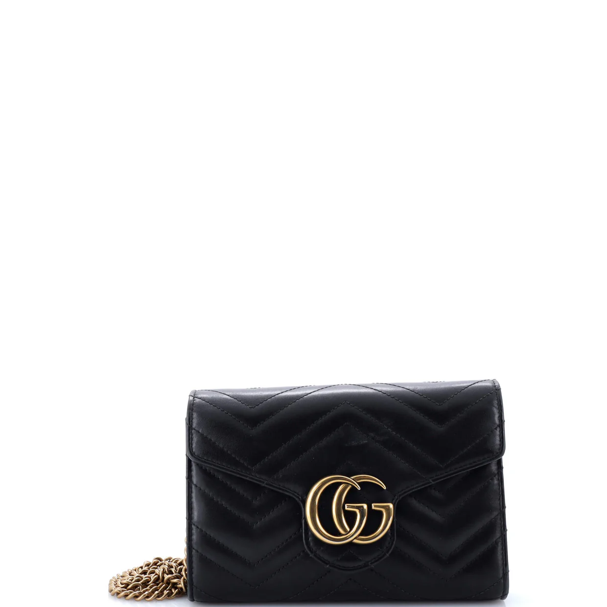 GG Marmont Chain Wallet Matelasse Leather Mini - Deep Luxury