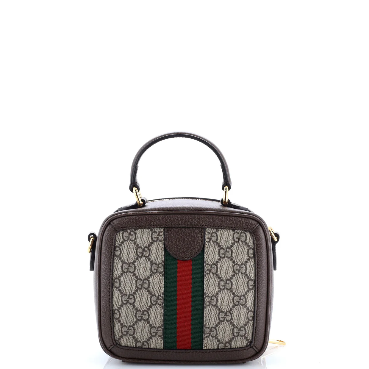 Ophidia Zip Around Top Handle Bag GG Coated Canvas with Leather Mini - Deep Luxury