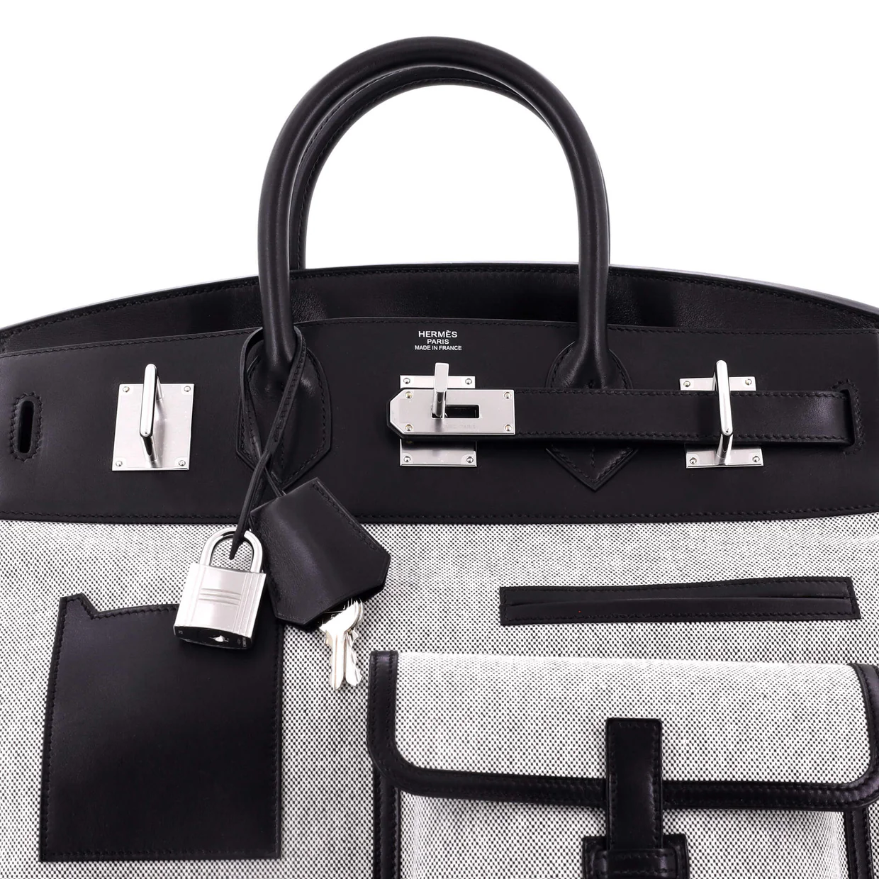 Cargo HAC Birkin Bag Canvas and Box Calf 40 - Deep Luxury