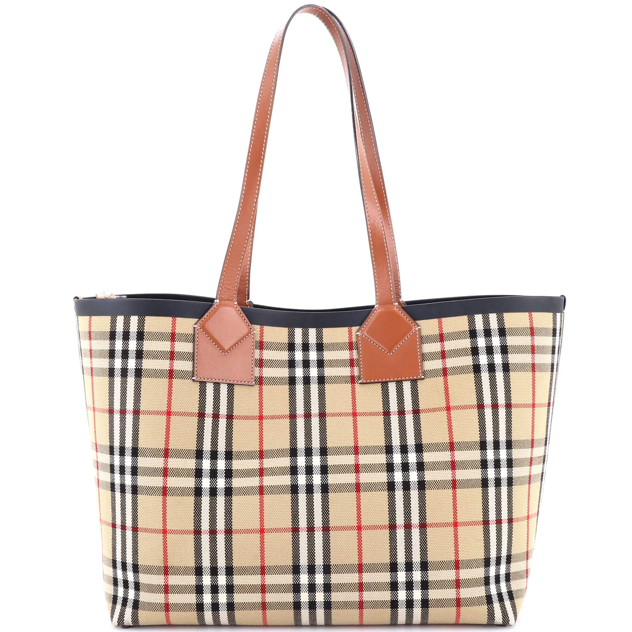 London Tote Vintage Check Canvas Medium - Deep Luxury