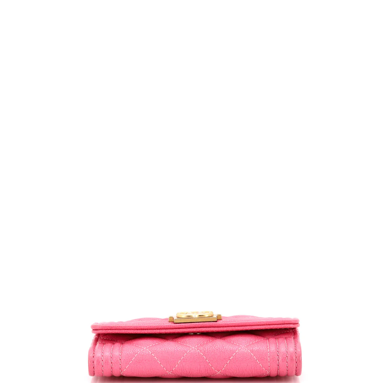 Boy Flap Card Case Quilted Caviar - Deep Luxury