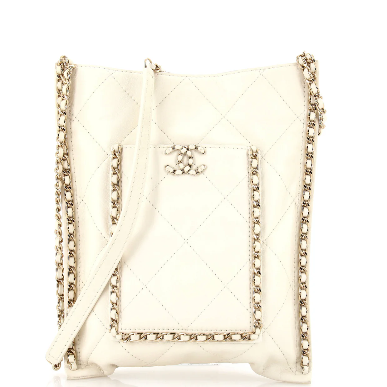 Flat Shopping Bag Quilted Calfskin Small - Deep Luxury