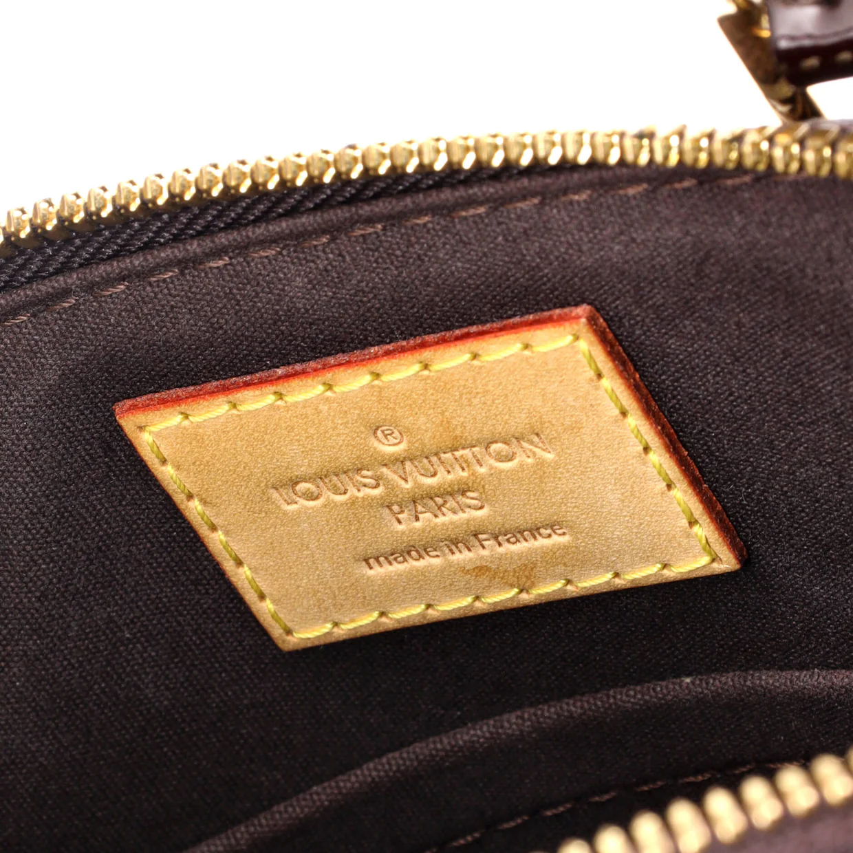 Alma Handbag Limited Edition Monogram Vernis Rayures BB - Deep Luxury