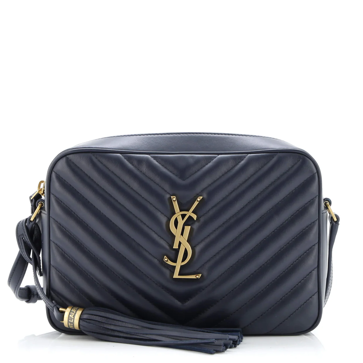 Lou Camera Bag Matelasse Chevron Leather Small - Deep Luxury