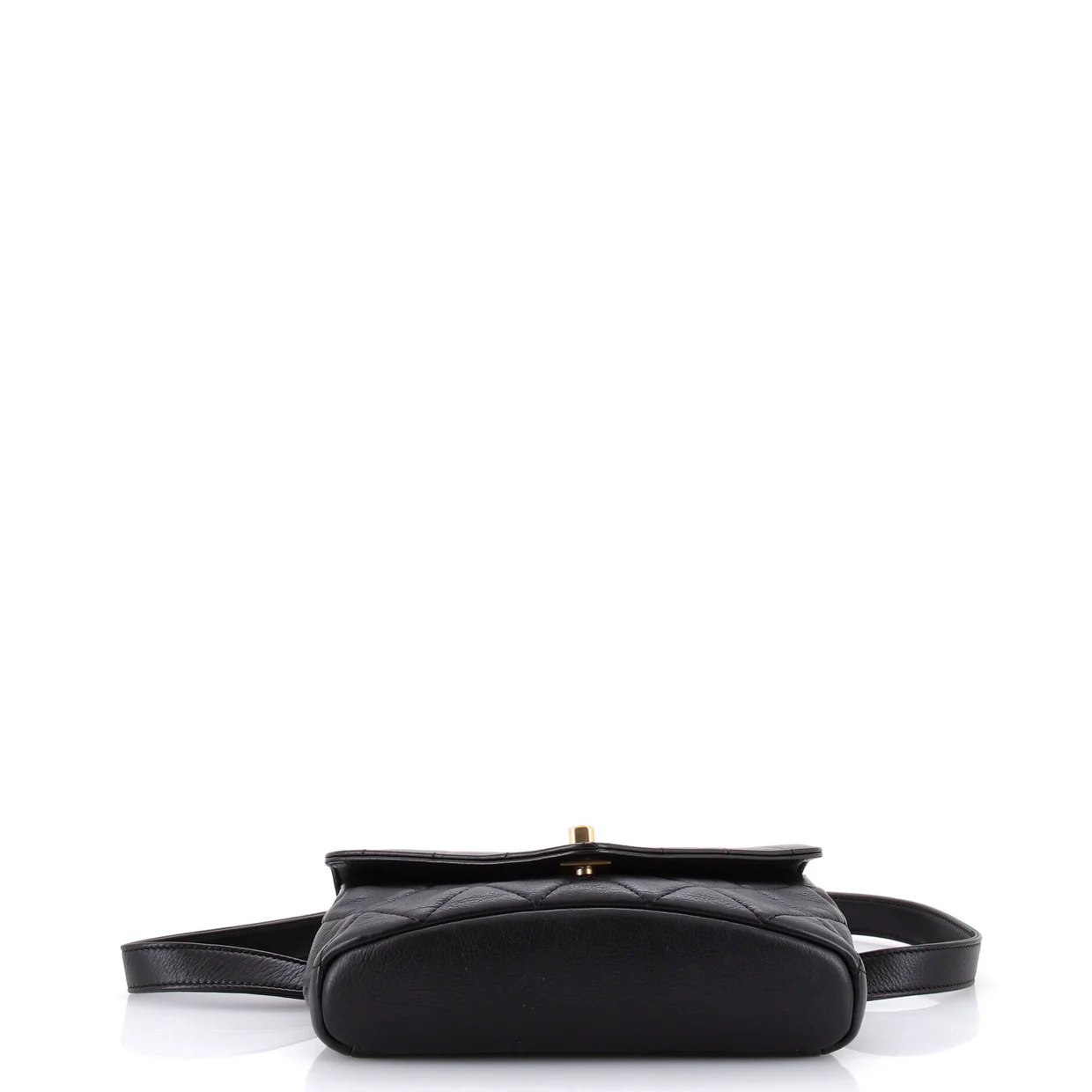 Carry With Chic Chain Flap Waist Bag Quilted Calfskin - Deep Luxury