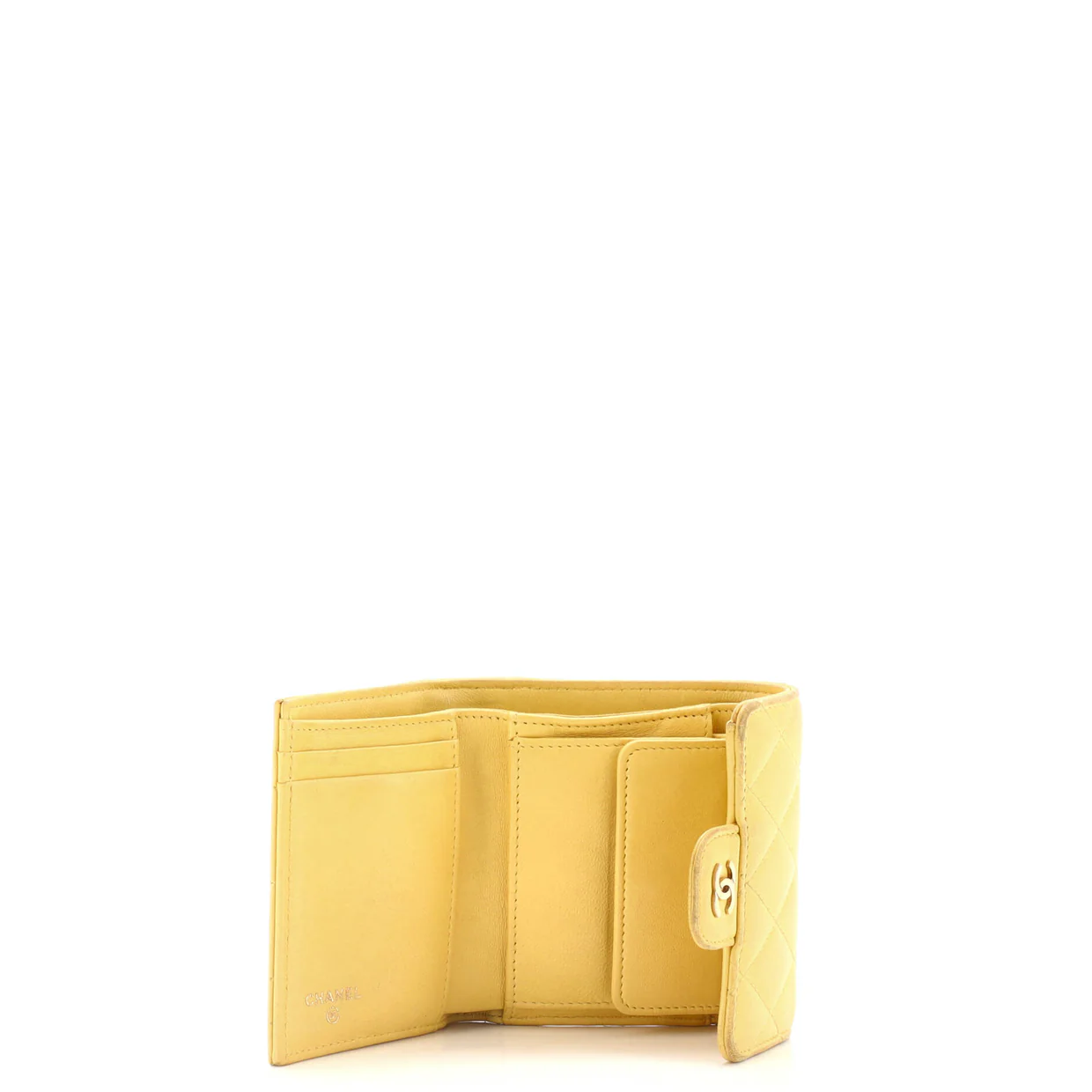CC Compact Classic Flap Wallet Quilted Lambskin - Deep Luxury