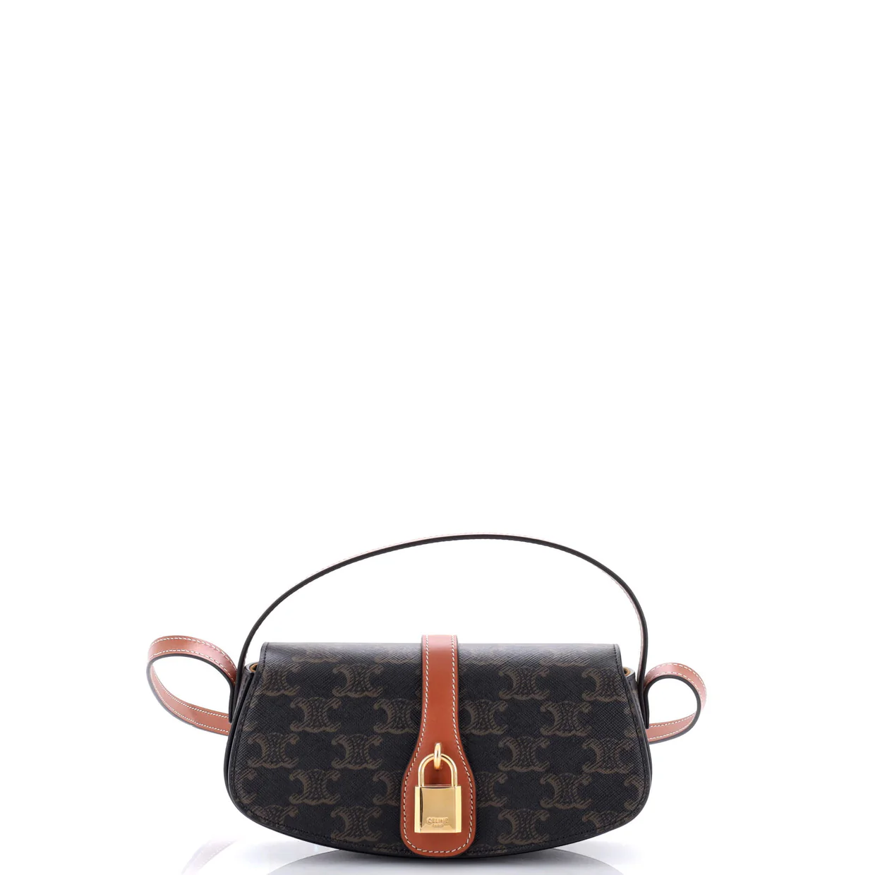 Tabou Clutch with Strap Triomphe Coated Canvas - Deep Luxury