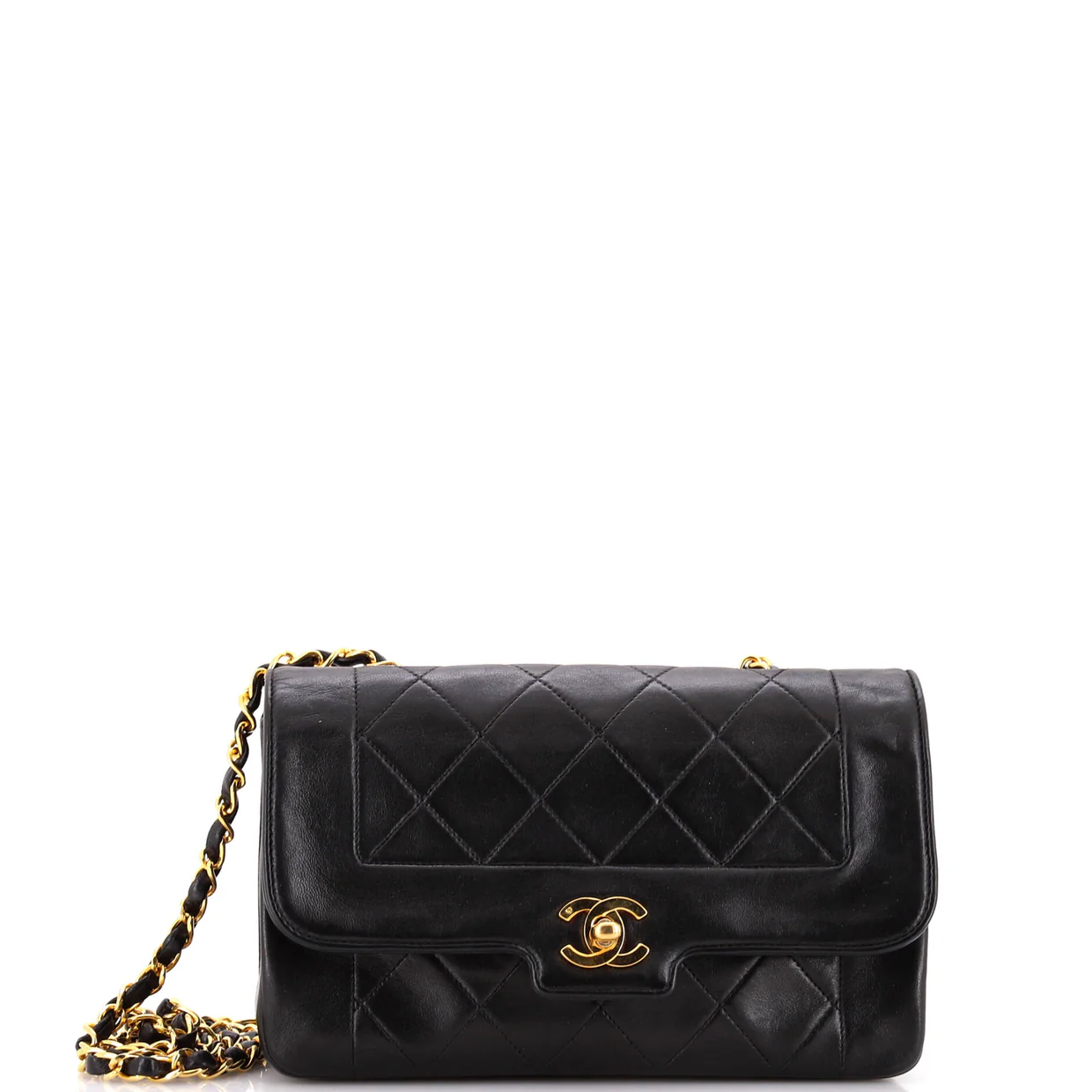 Vintage CC Chain Flap Bag Quilted Lambskin Small - Deep Luxury