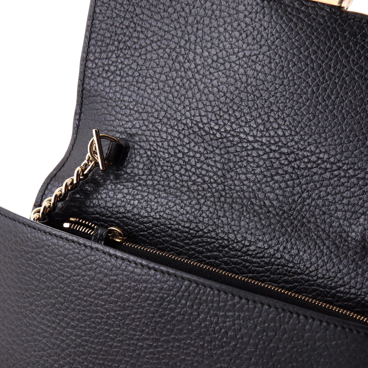 Interlocking Wallet on Chain Leather - Deep Luxury