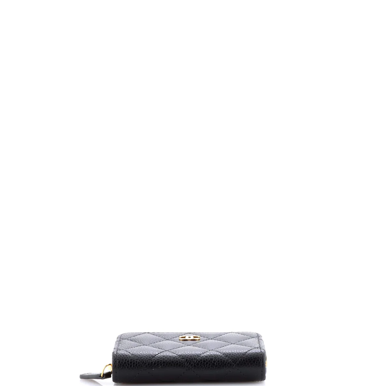 CC Zip Coin Purse Quilted Caviar Small - Deep Luxury