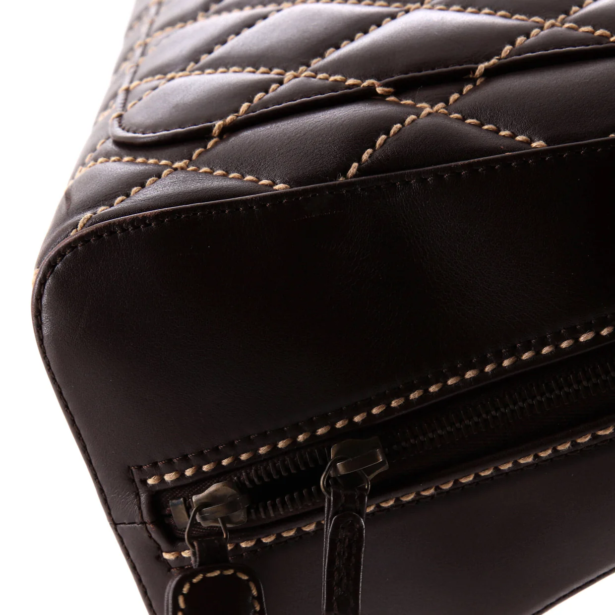 Surpique Zip Around Satchel Quilted Leather Large - Deep Luxury