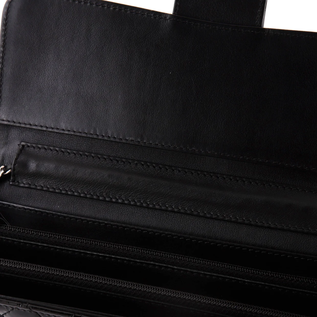Brilliant Wallet on Chain Clutch Quilted Patent East West - Deep Luxury