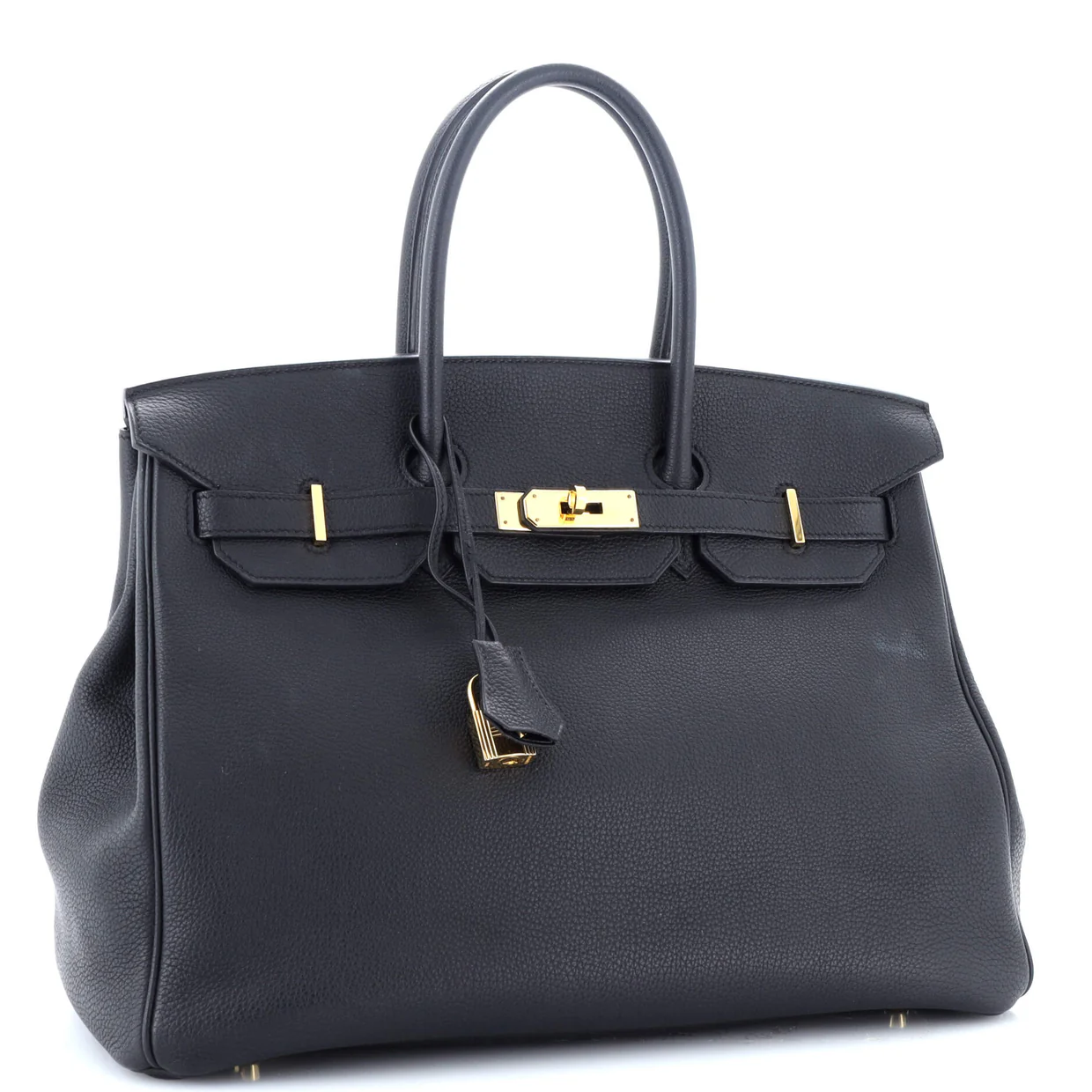 Birkin Handbag Noir Togo with Gold Hardware 35 - Deep Luxury