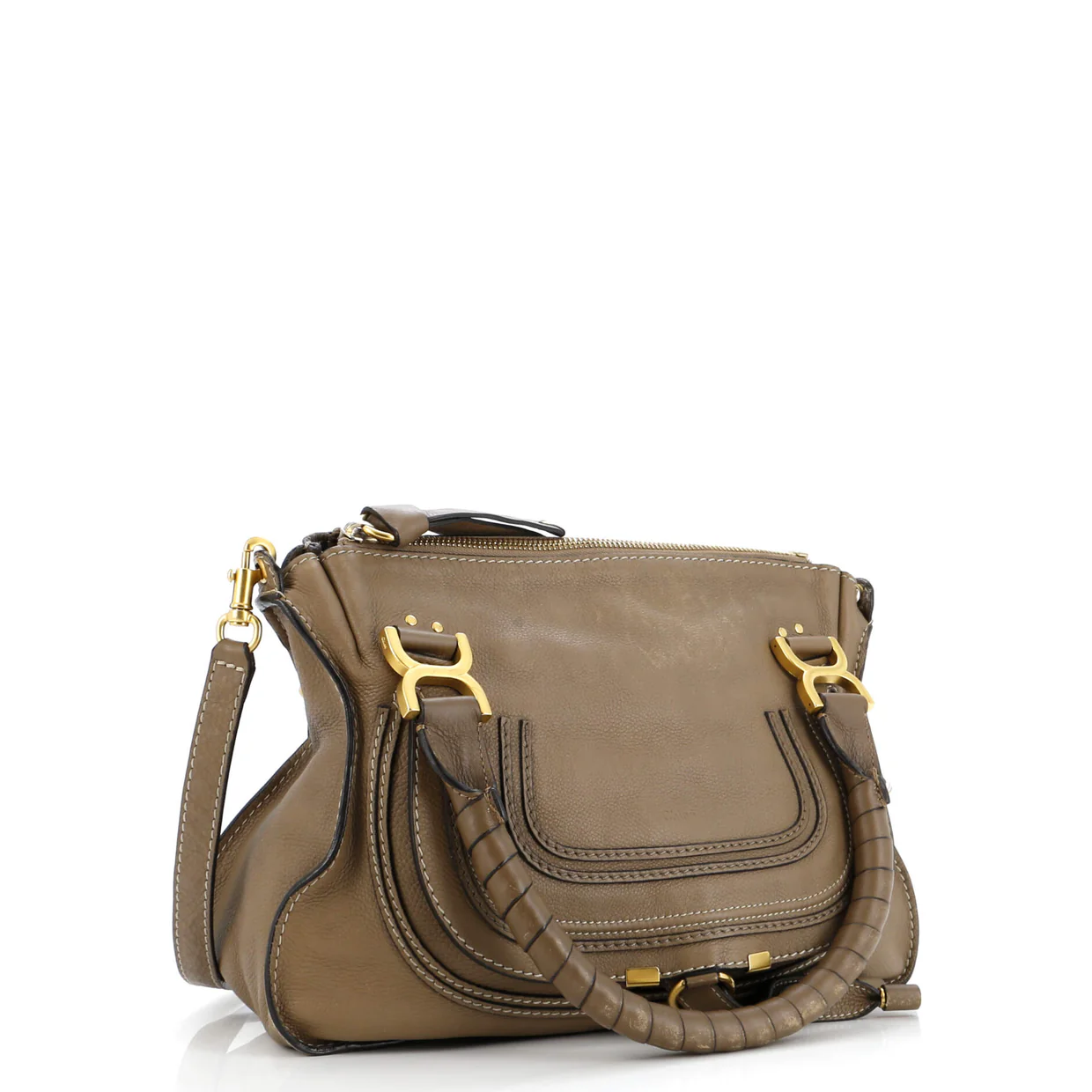 Marcie Satchel Leather Medium - Deep Luxury