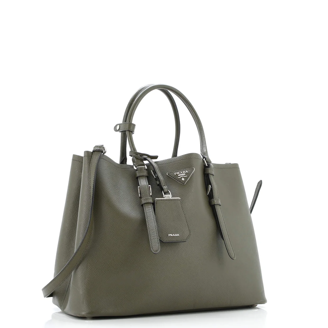 Cuir Double Tote Saffiano Leather Large - Deep Luxury