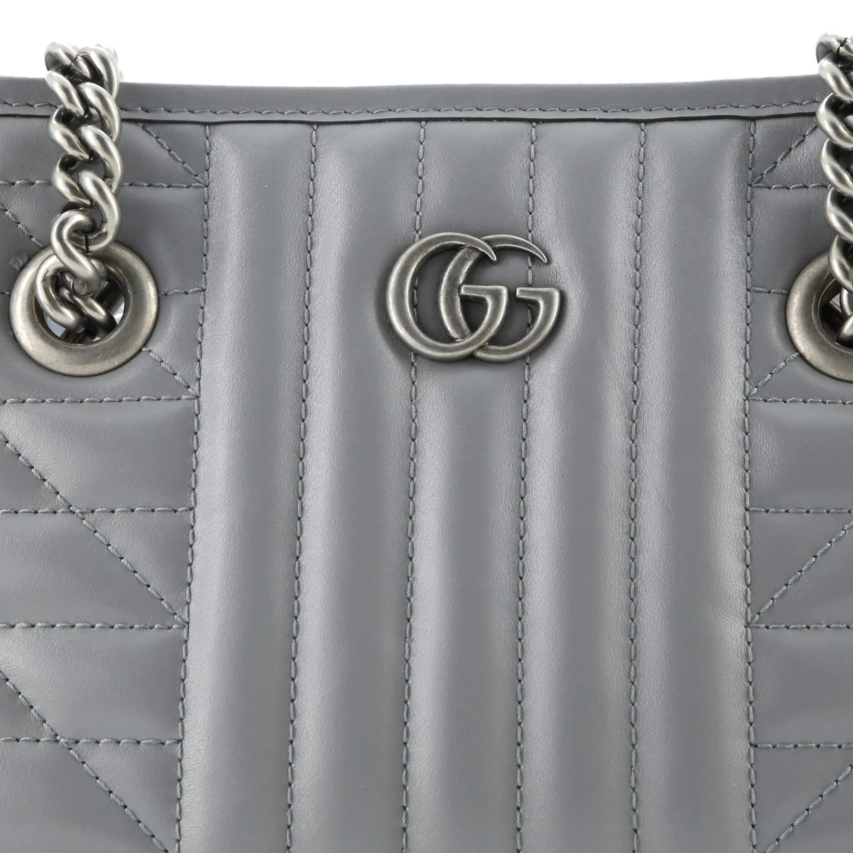 GG Marmont Aria Chain Shopping Tote Mixed Matelasse Leather Small - Deep Luxury