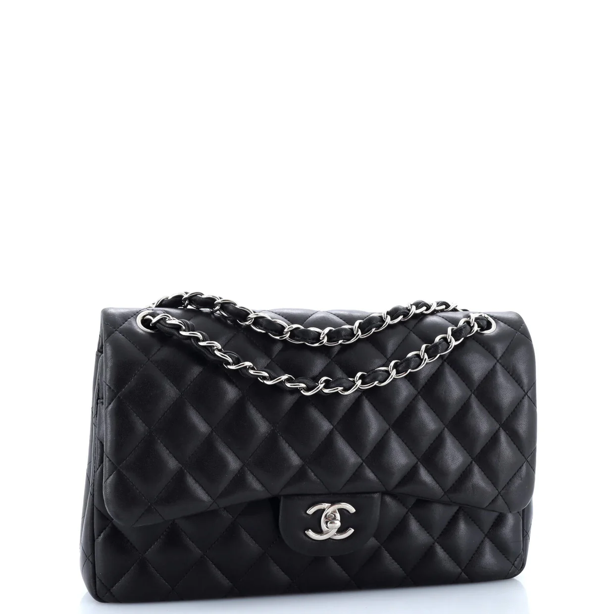 Classic Double Flap Bag Quilted Lambskin Jumbo - Deep Luxury