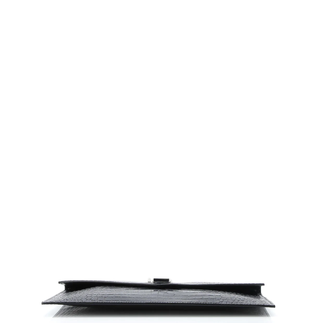 Uptown Pouch Crocodile Embossed Leather - Deep Luxury