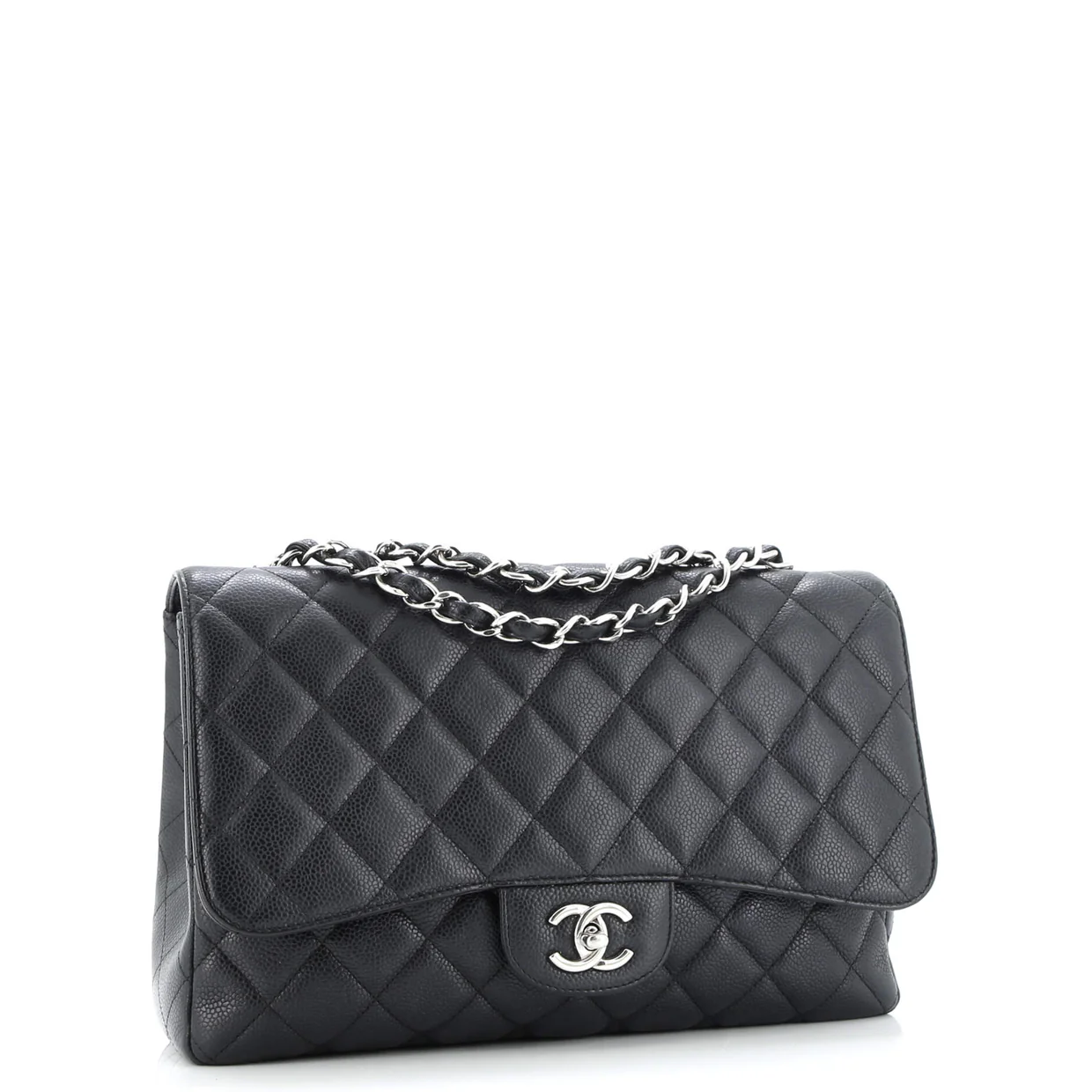 Classic Single Flap Bag Quilted Caviar Jumbo - Deep Luxury