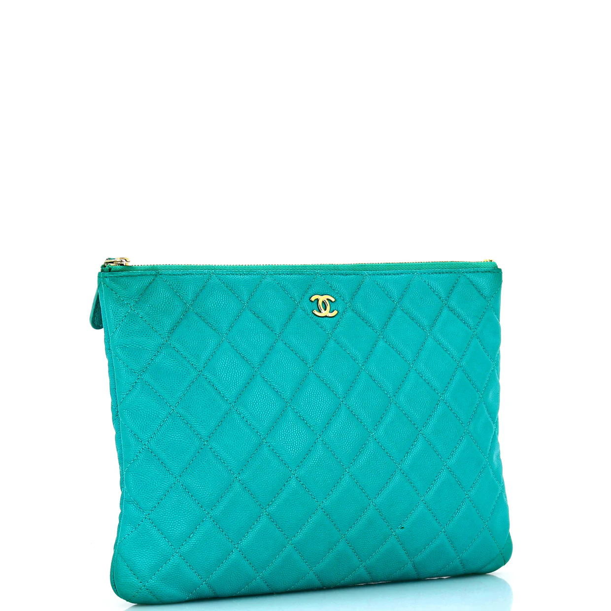 O Case Clutch Quilted Caviar Medium - Deep Luxury
