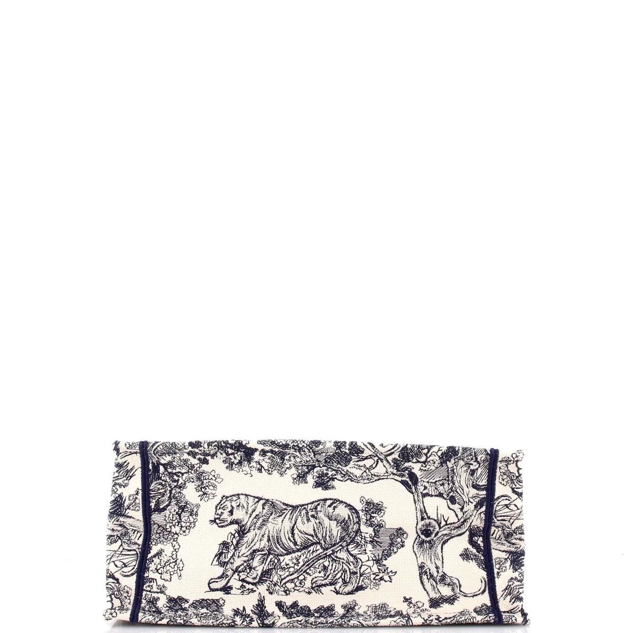 Book Tote Embroidered Canvas Medium - Deep Luxury