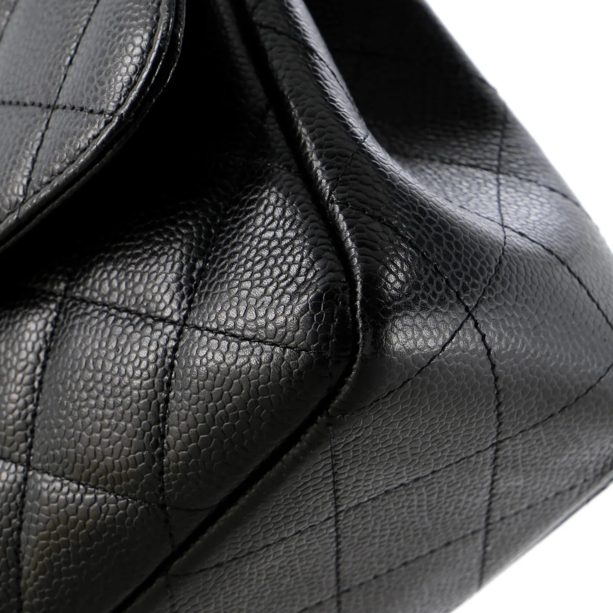 Classic Single Flap Bag Quilted Caviar Jumbo - Deep Luxury