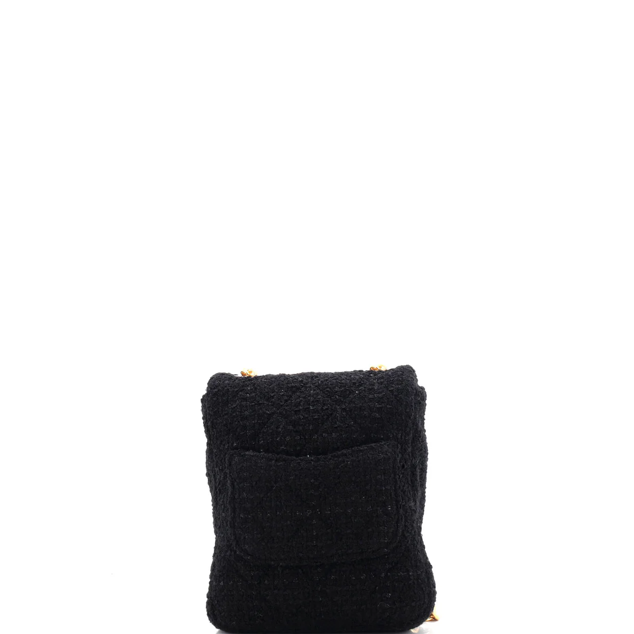 North South CC Bijoux Chain Flap Quilted Tweed Mini - Deep Luxury