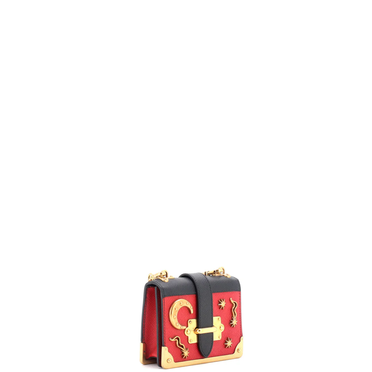 Cahier Crossbody Bag Embellished Leather Micro - Deep Luxury