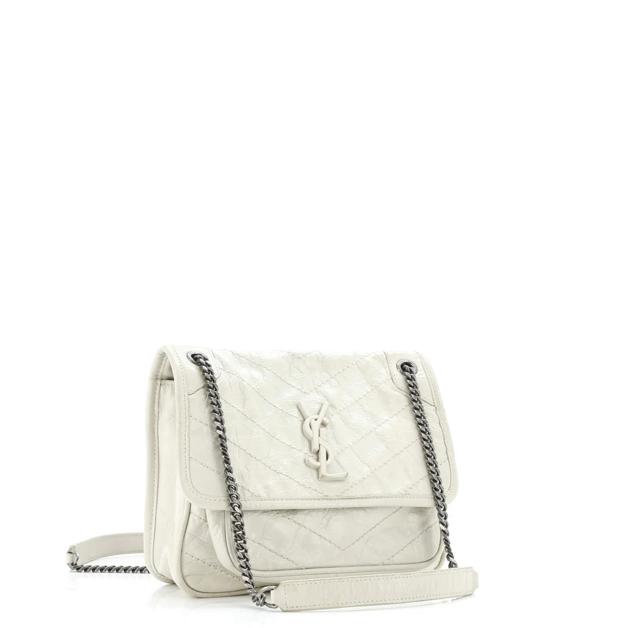 Niki Chain Flap Bag Matelasse Chevron Leather Baby - Deep Luxury