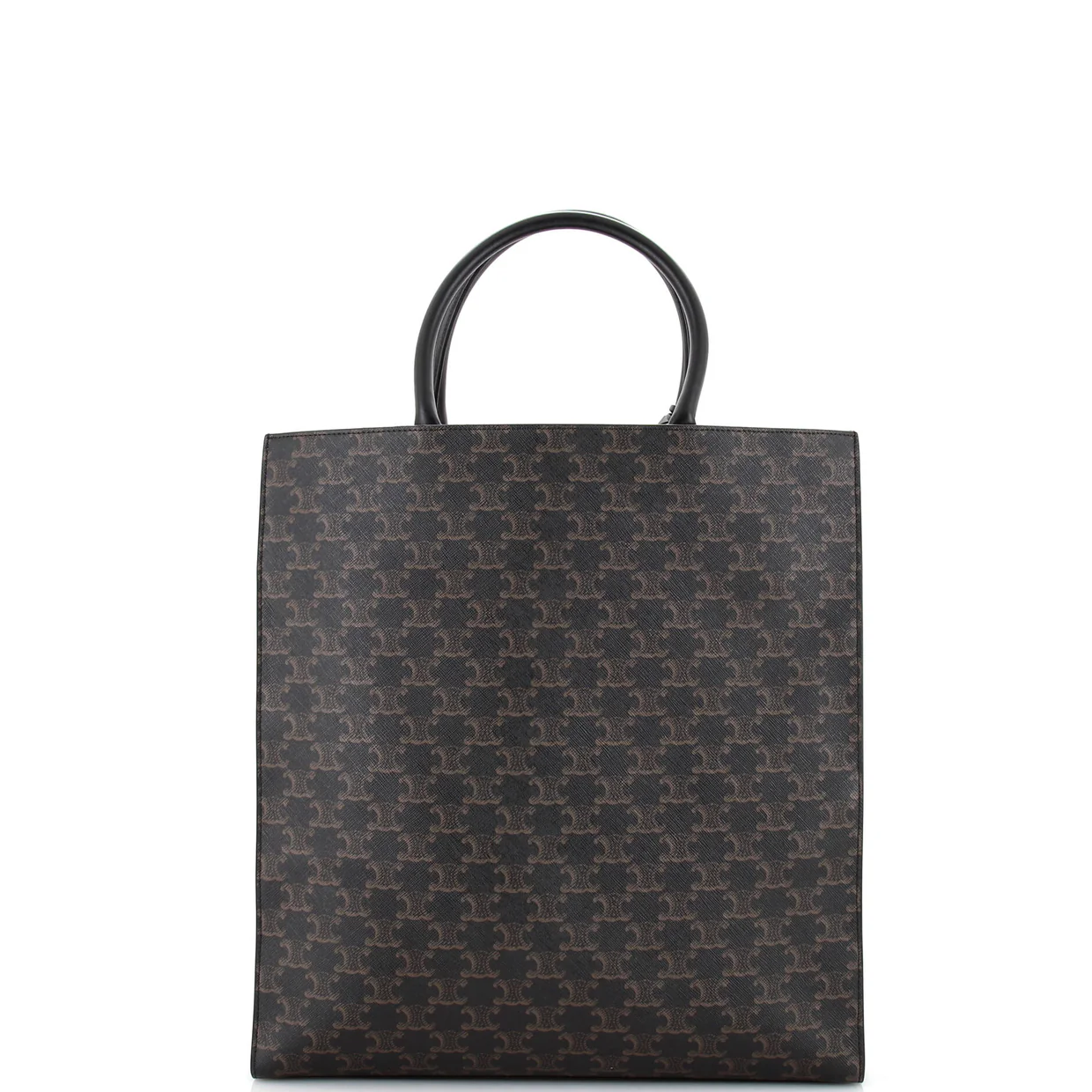 Vertical Cabas Tote Triomphe Coated Canvas Large - Deep Luxury