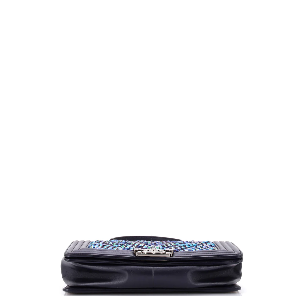 Boy Flap Bag Chevron Tweed and Rhinestones Old Medium - Deep Luxury