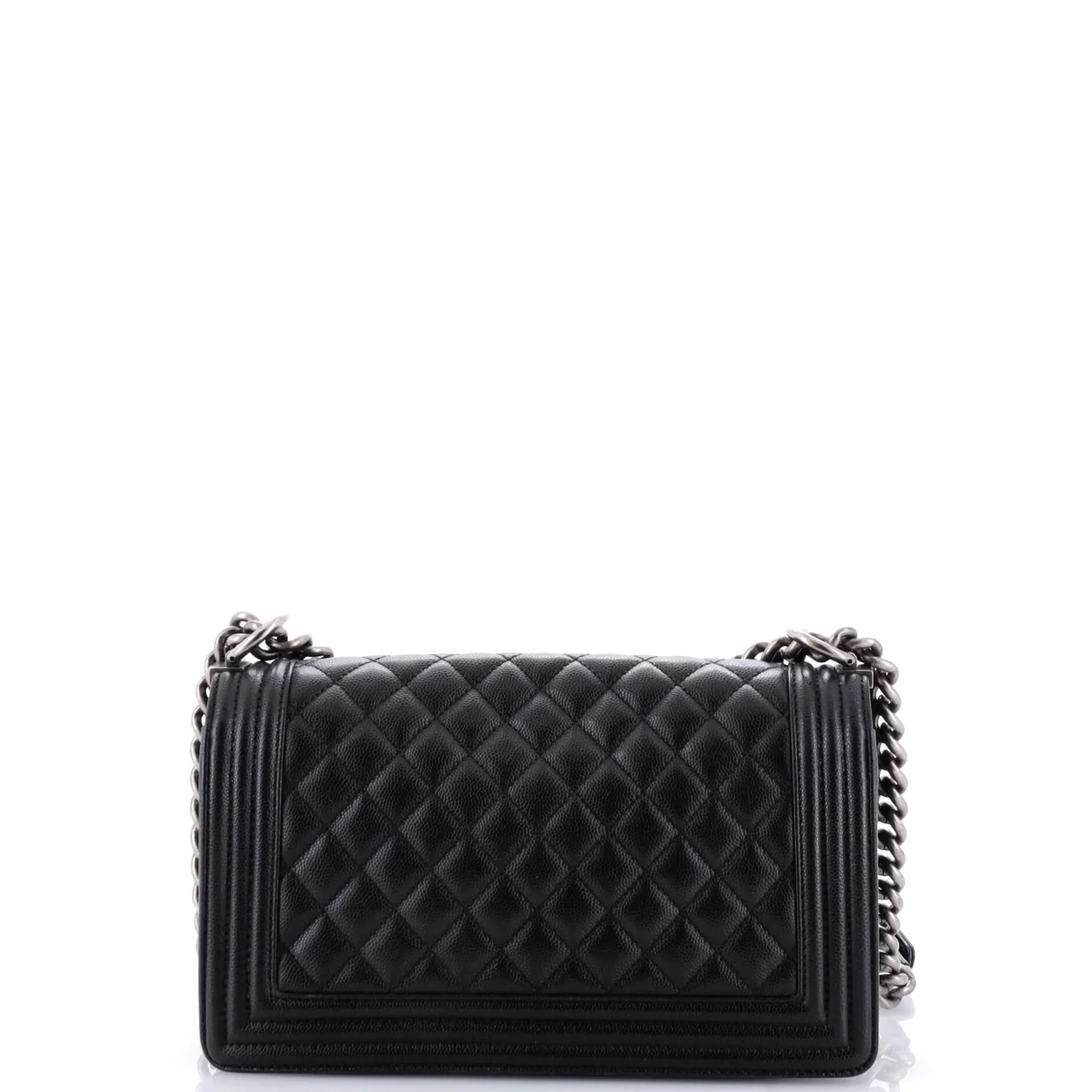Boy Flap Bag Quilted Caviar Old Medium - Deep Luxury