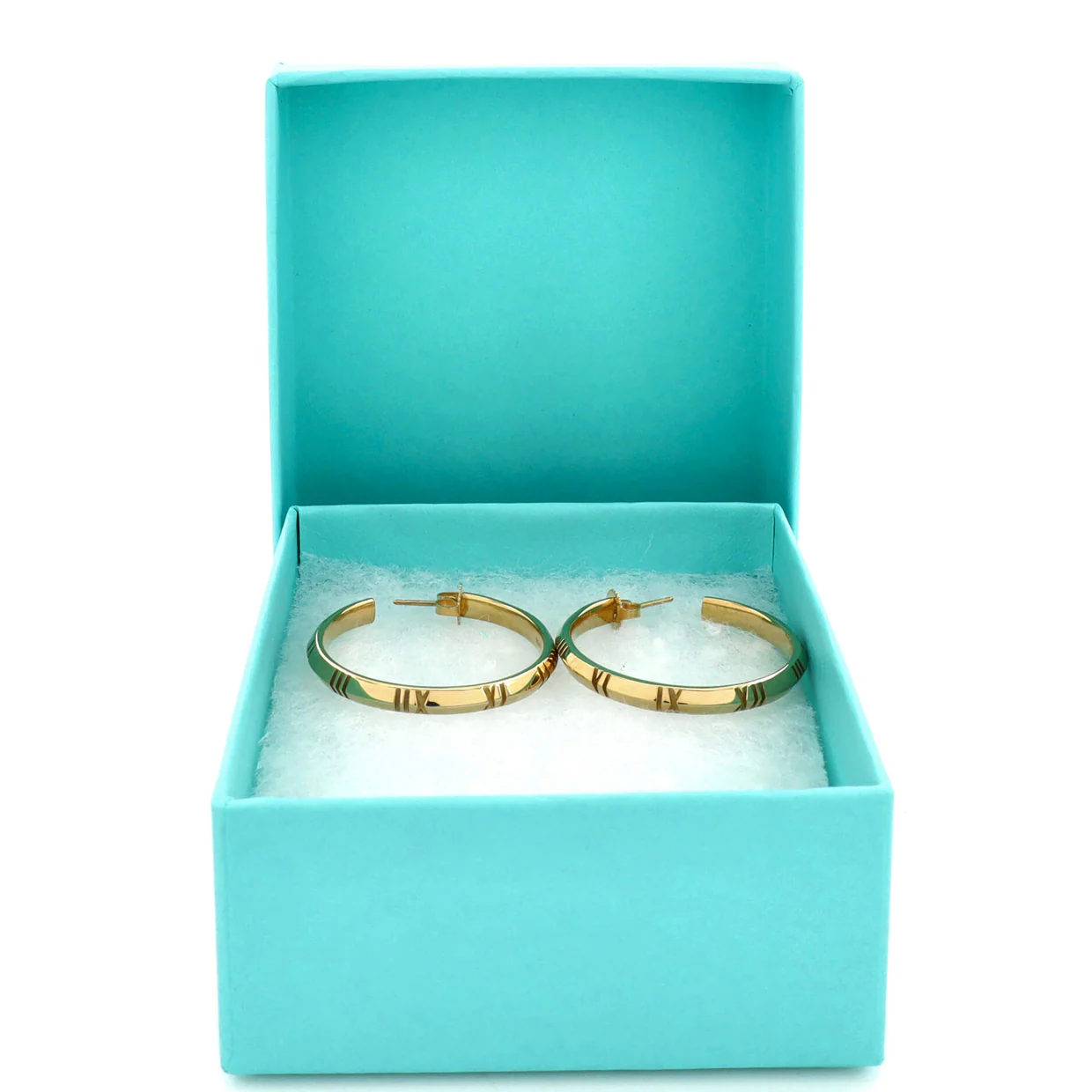 Atlas X Hoop Earrings 18K Yellow Gold Large - Deep Luxury