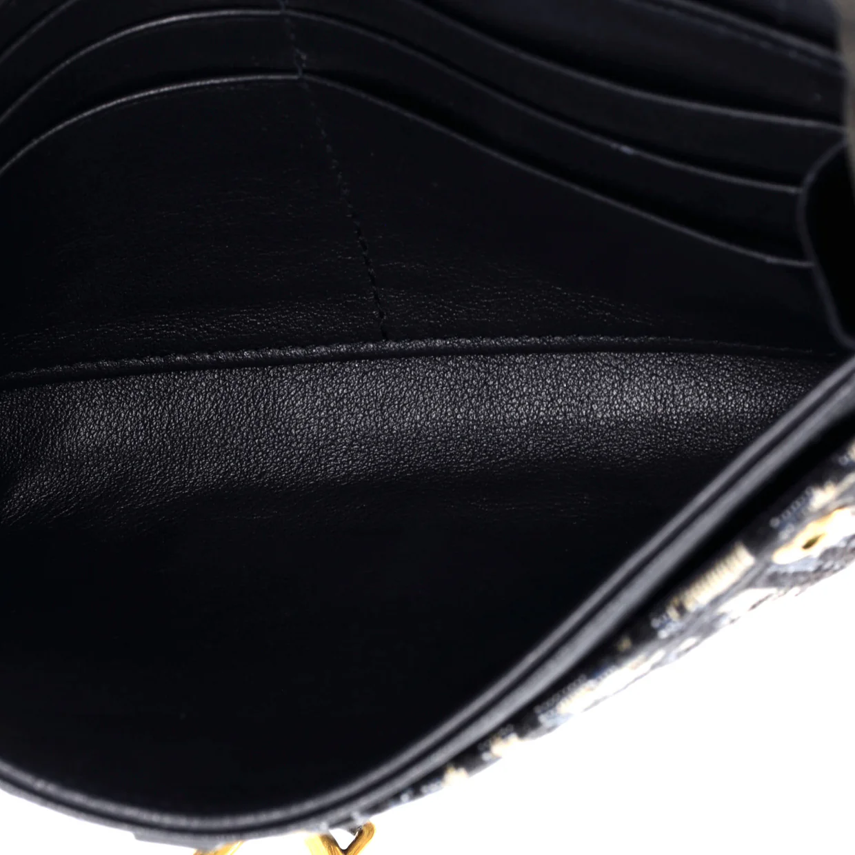 Saddle Chain Wallet Oblique Canvas - Deep Luxury