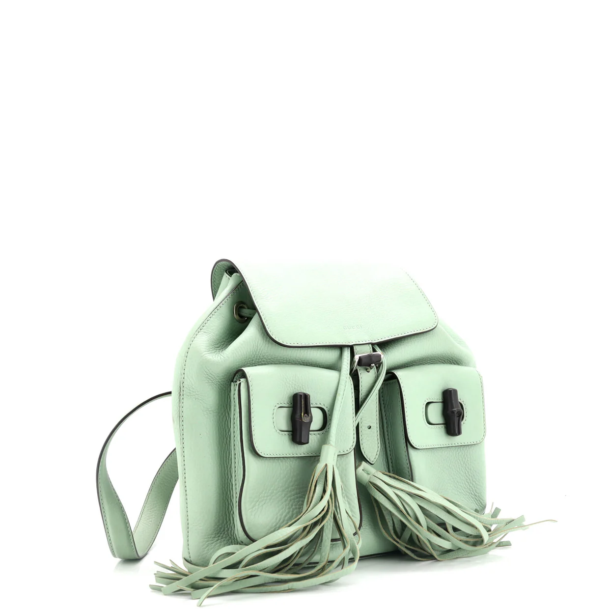 Bamboo Tassel Backpack Leather Medium - Deep Luxury