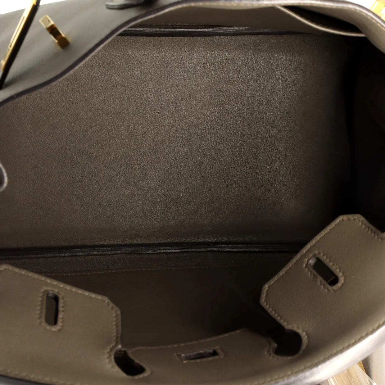 Birkin Handbag Grey Swift with Gold Hardware 25 - Deep Luxury