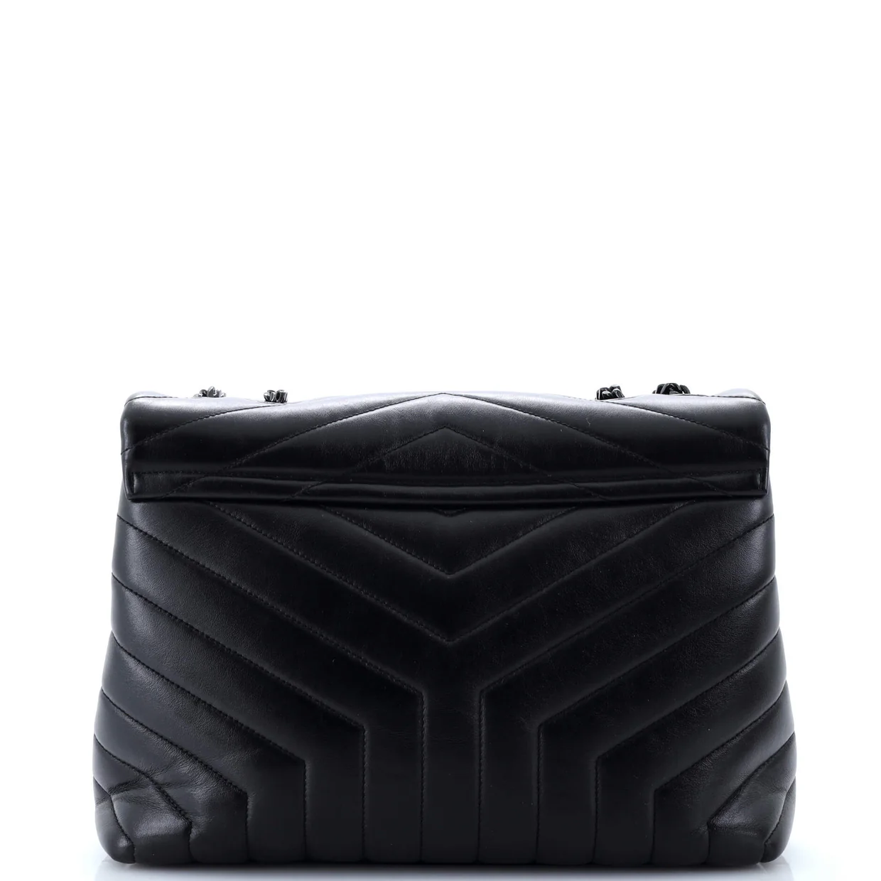 Loulou Shoulder Bag Matelasse Chevron Leather Medium - Deep Luxury