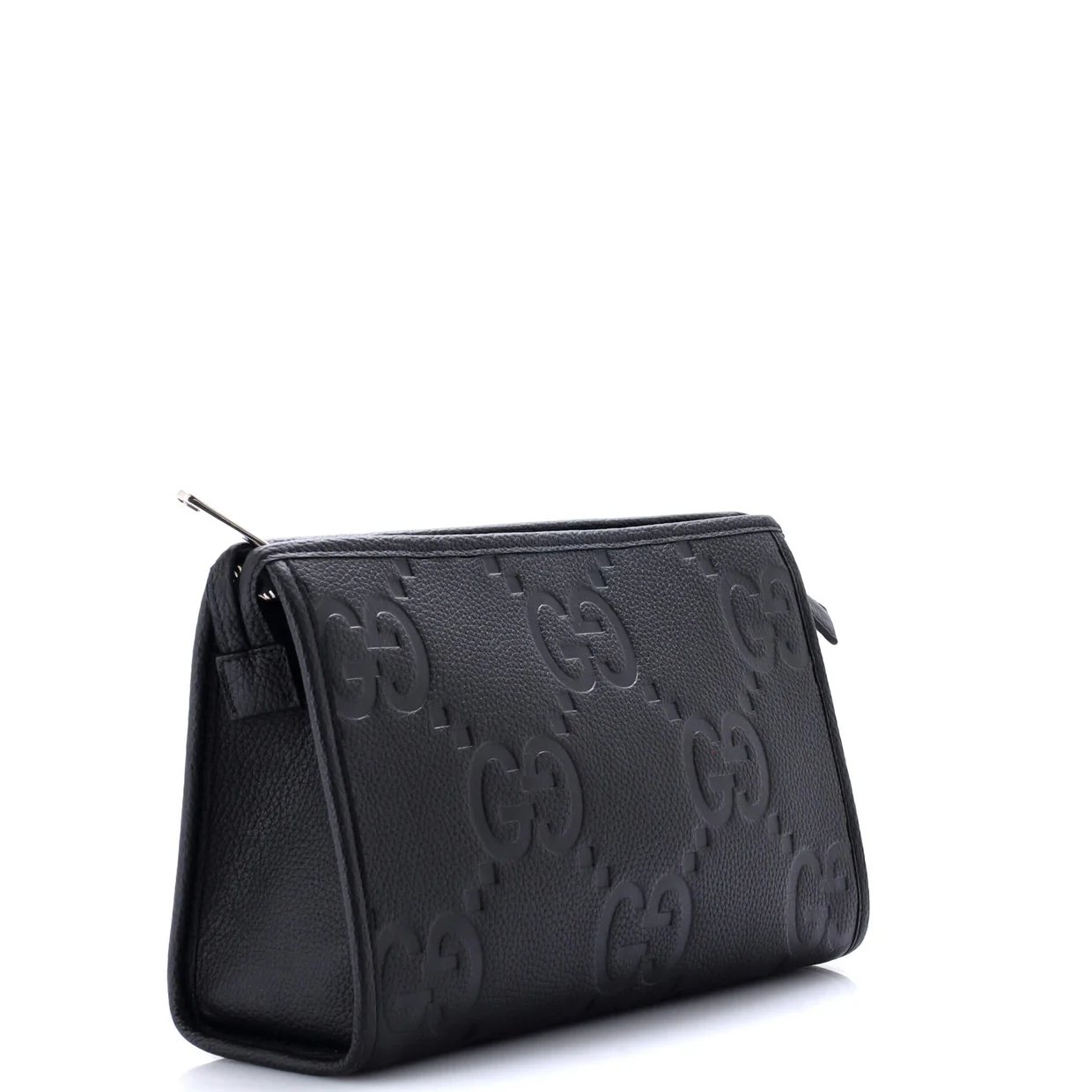 Zipped Pouch Jumbo GG Embossed Leather - Deep Luxury