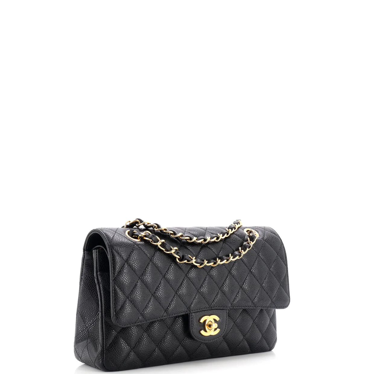 Classic Double Flap Bag Quilted Caviar Medium - Deep Luxury