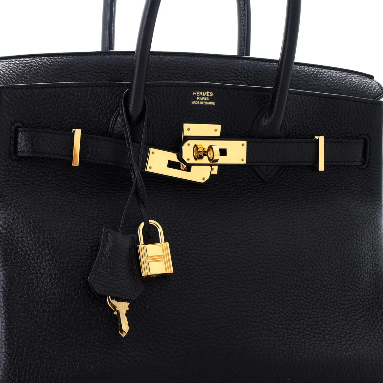 Birkin Handbag Noir Togo with Gold Hardware 30 - Deep Luxury