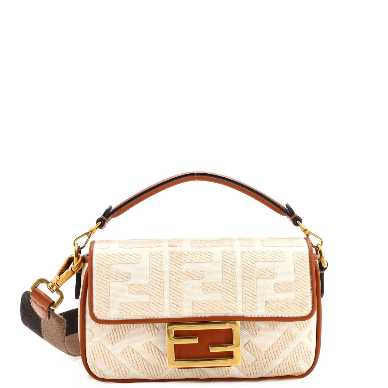 Baguette NM Bag Zucca Embroidered Canvas Mini - Deep Luxury