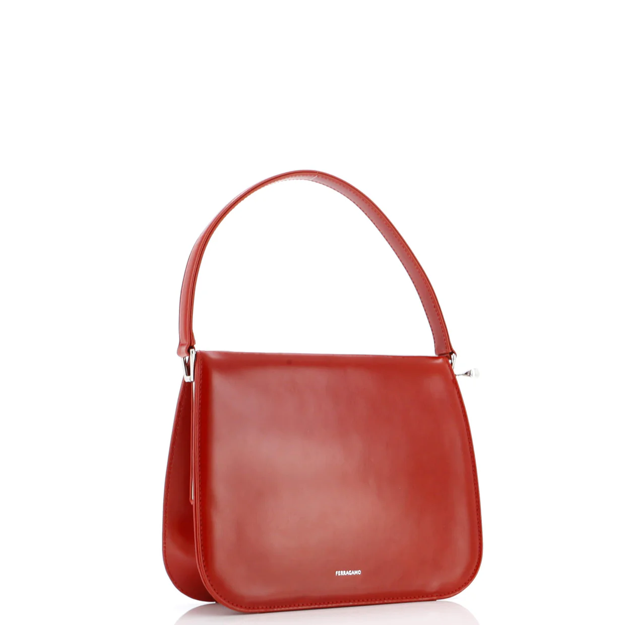 New Frame Top Handle Bag Leather - Deep Luxury