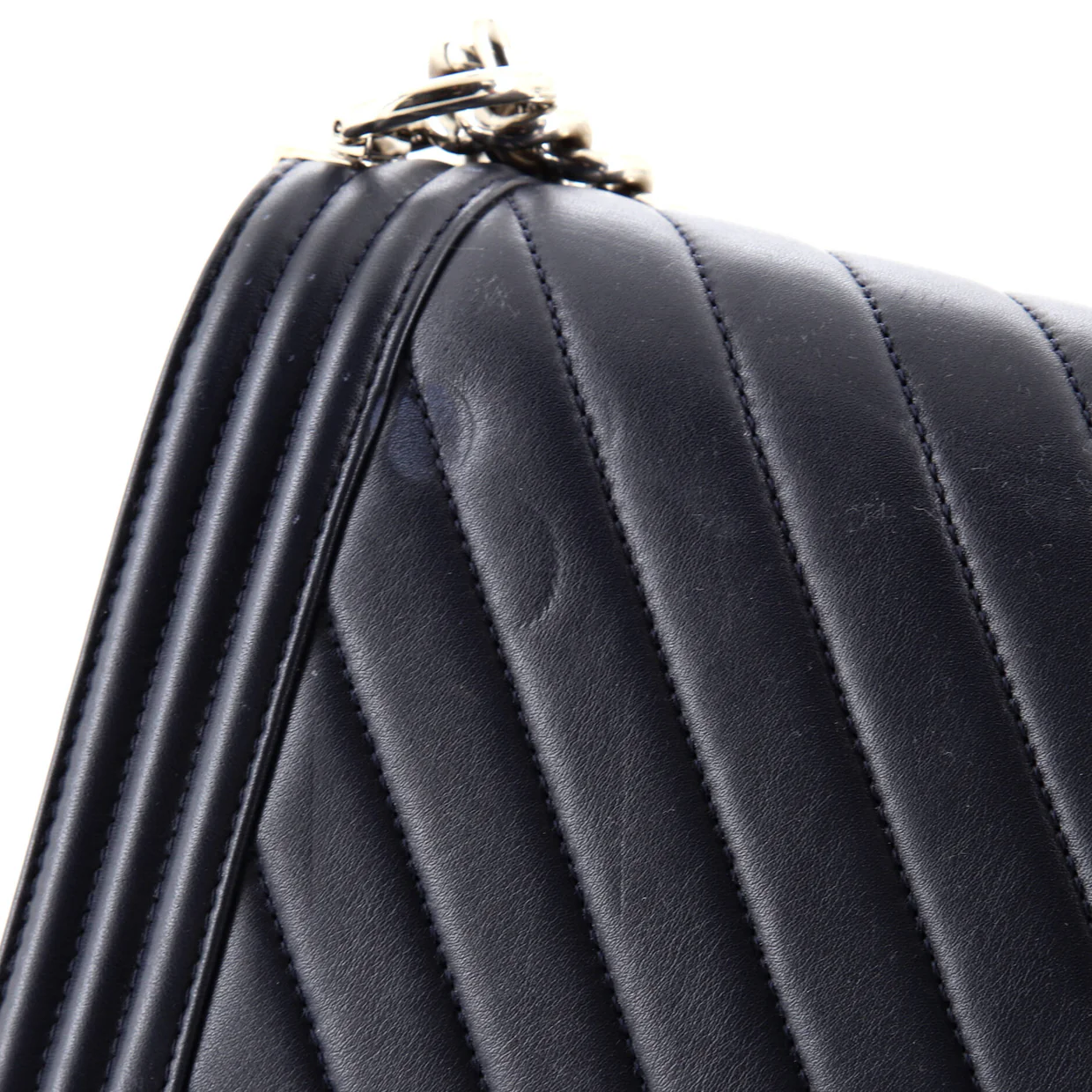 Boy Flap Bag Chevron Calfskin New Medium - Deep Luxury