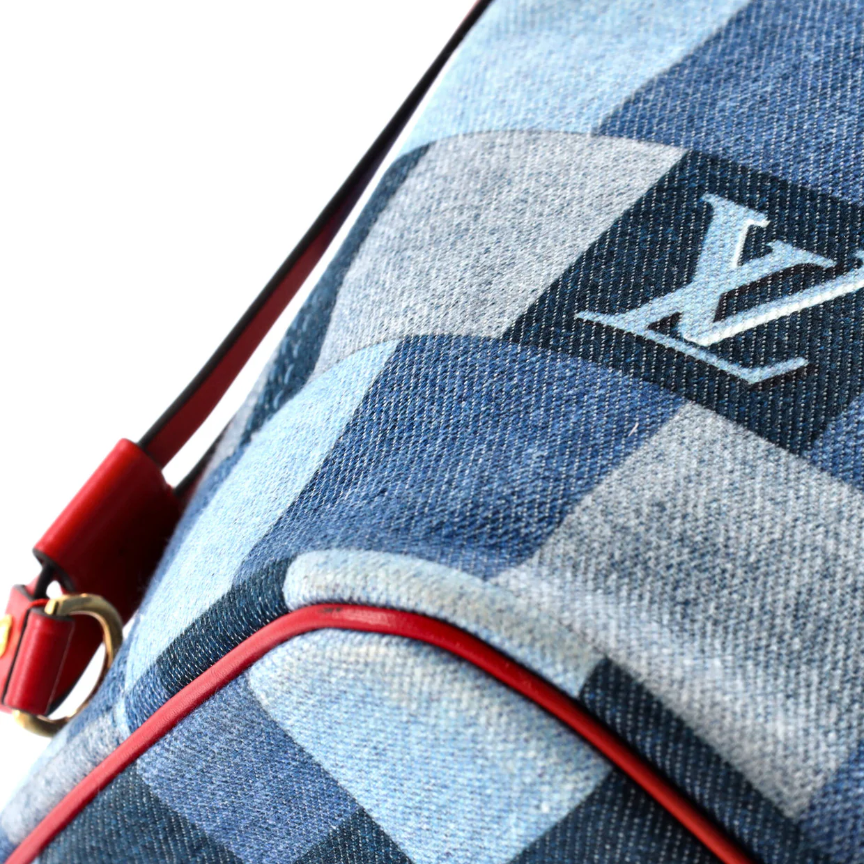 Neverfull Tote Damier and Monogram Patchwork Denim MM - Deep Luxury