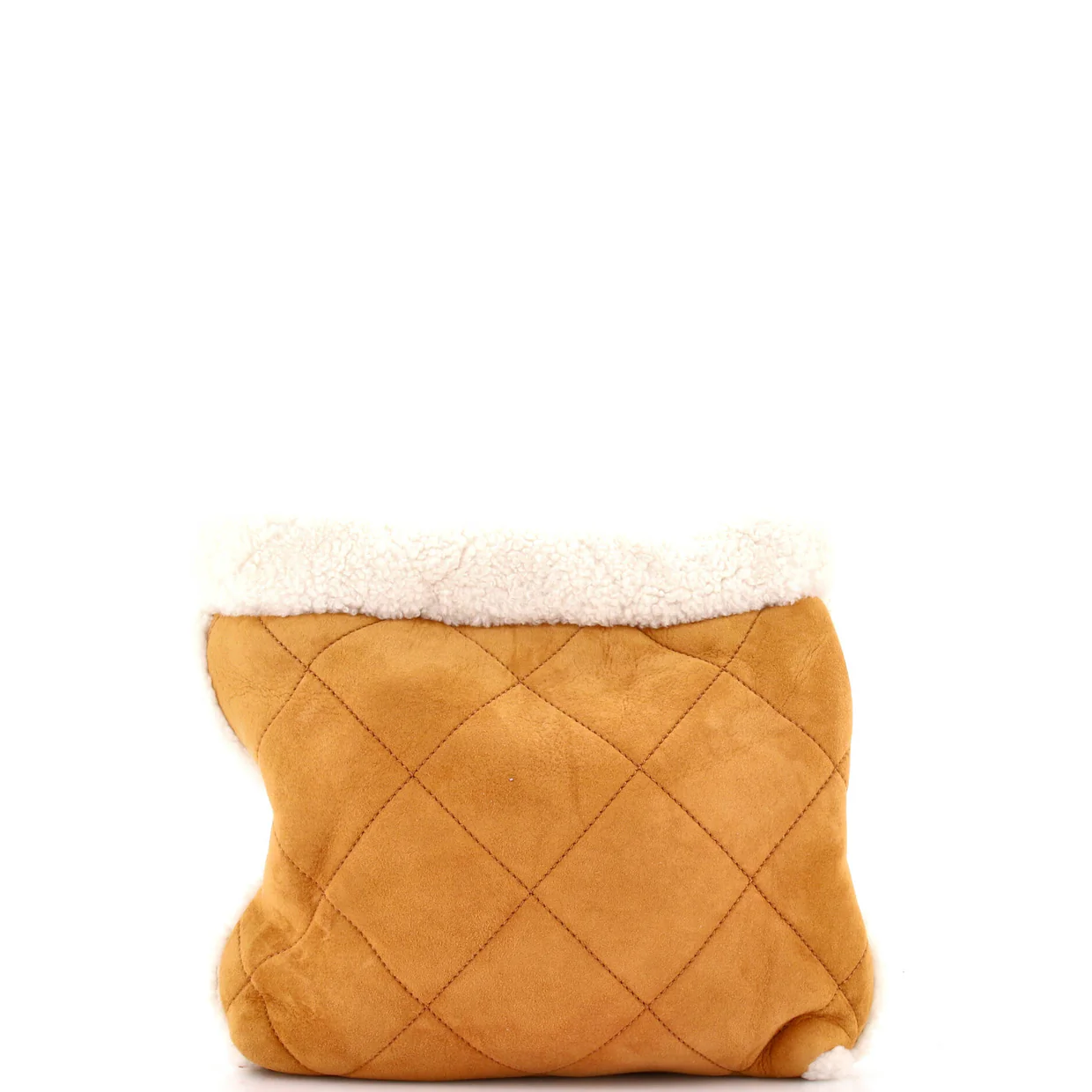 22 Chain Hobo Quilted Suede and Shearling Small - Deep Luxury