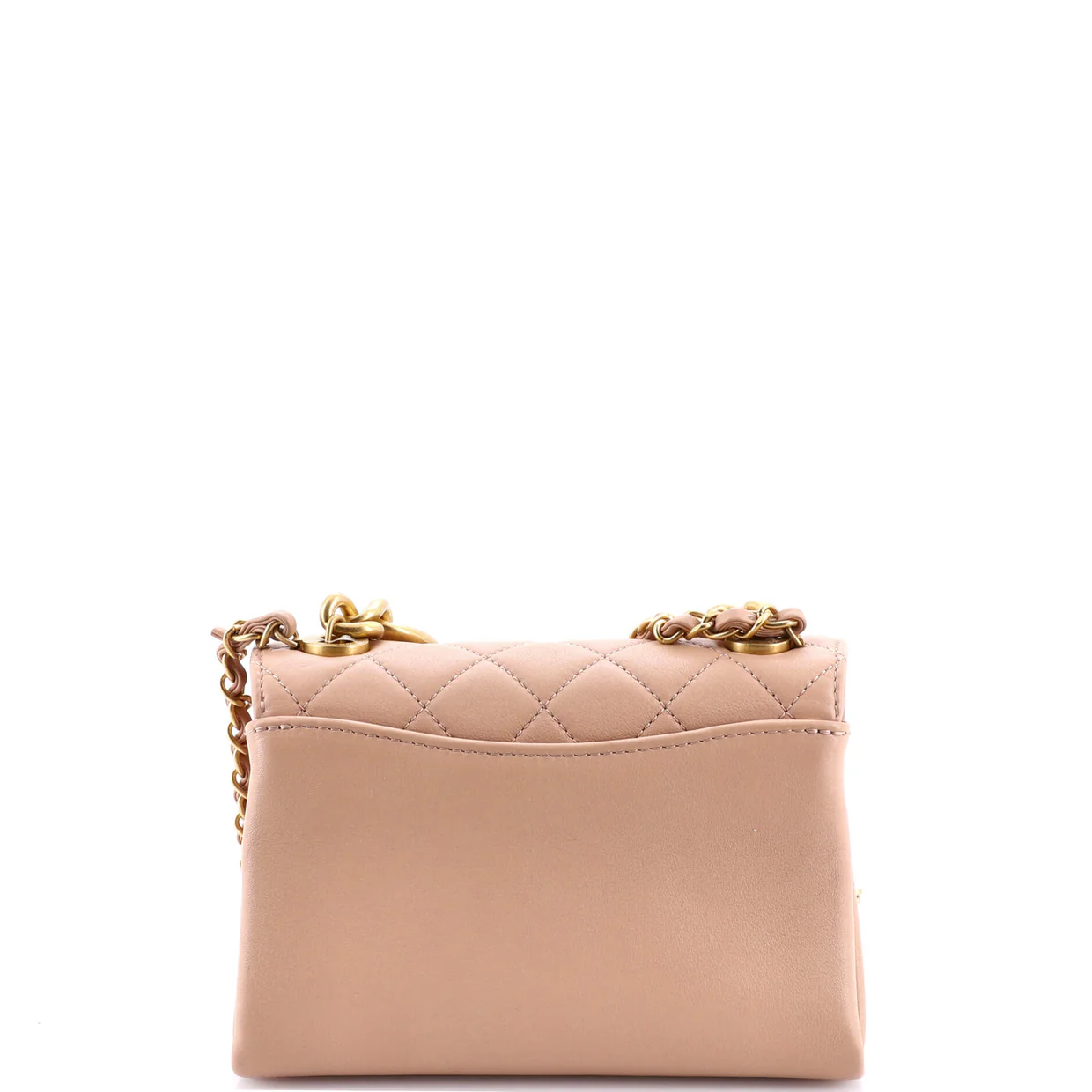 Pearl Boy Chain Flap Bag Quilted Calfskin Mini - Deep Luxury