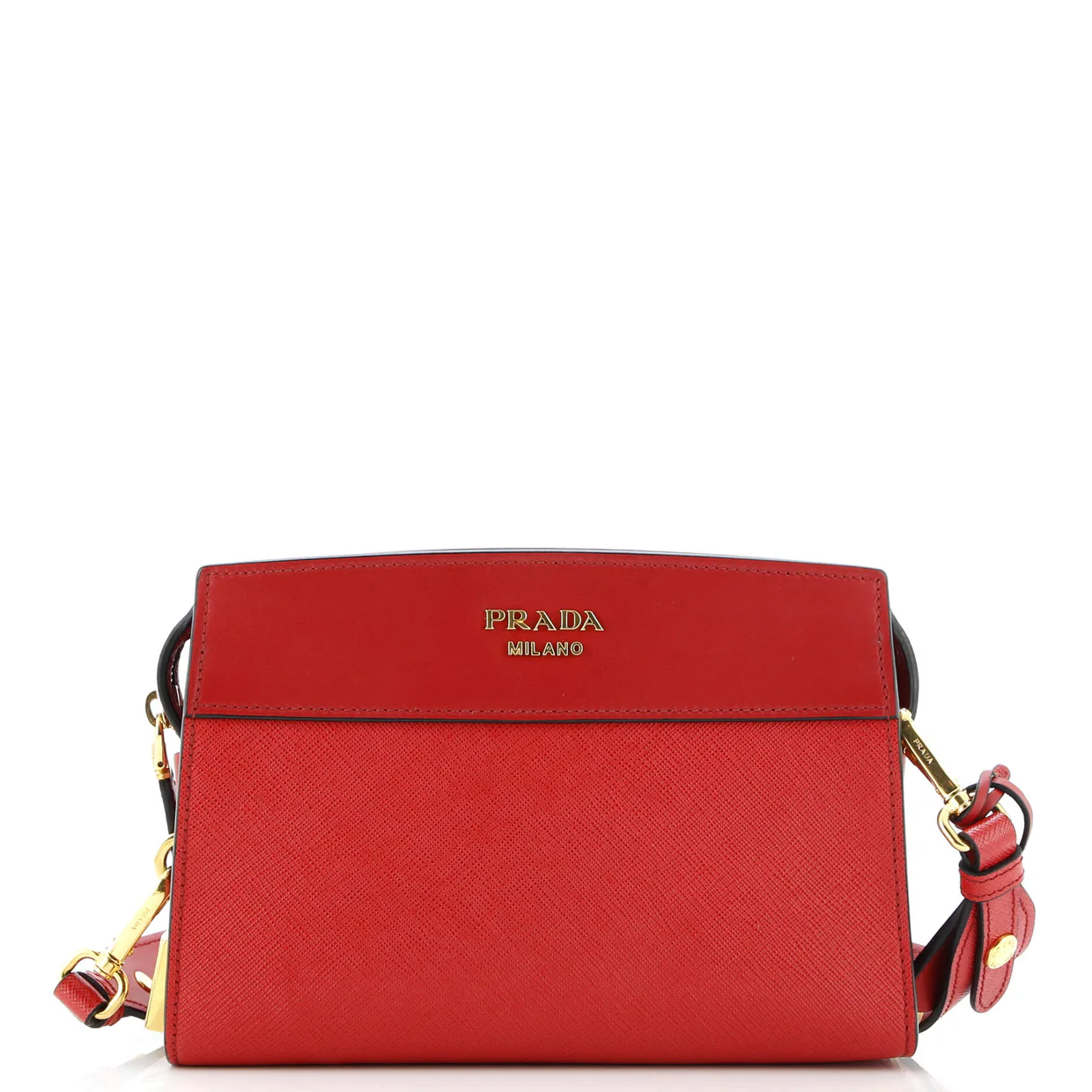Esplanade Crossbody Bag Saffiano with City Calf Small - Deep Luxury