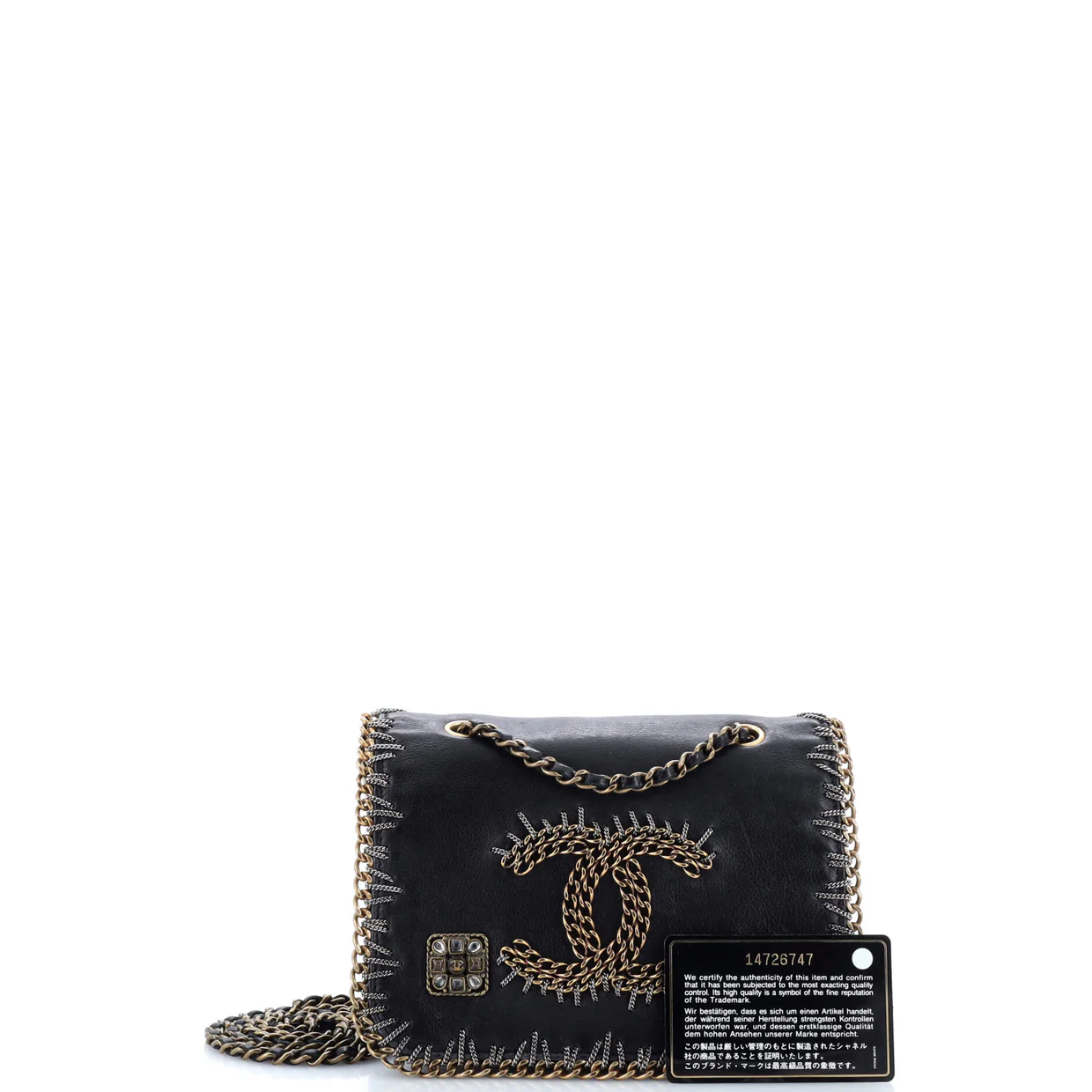 Paris-Byzance CC Flap Bag Embroidered Leather Mini - Deep Luxury
